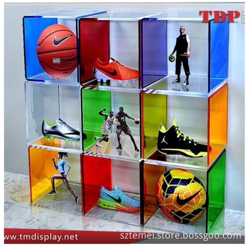Manufacturer acrylic soccer ball display case baseball display case acrylic cube baseball display case for ball/ shoe /book /toy
